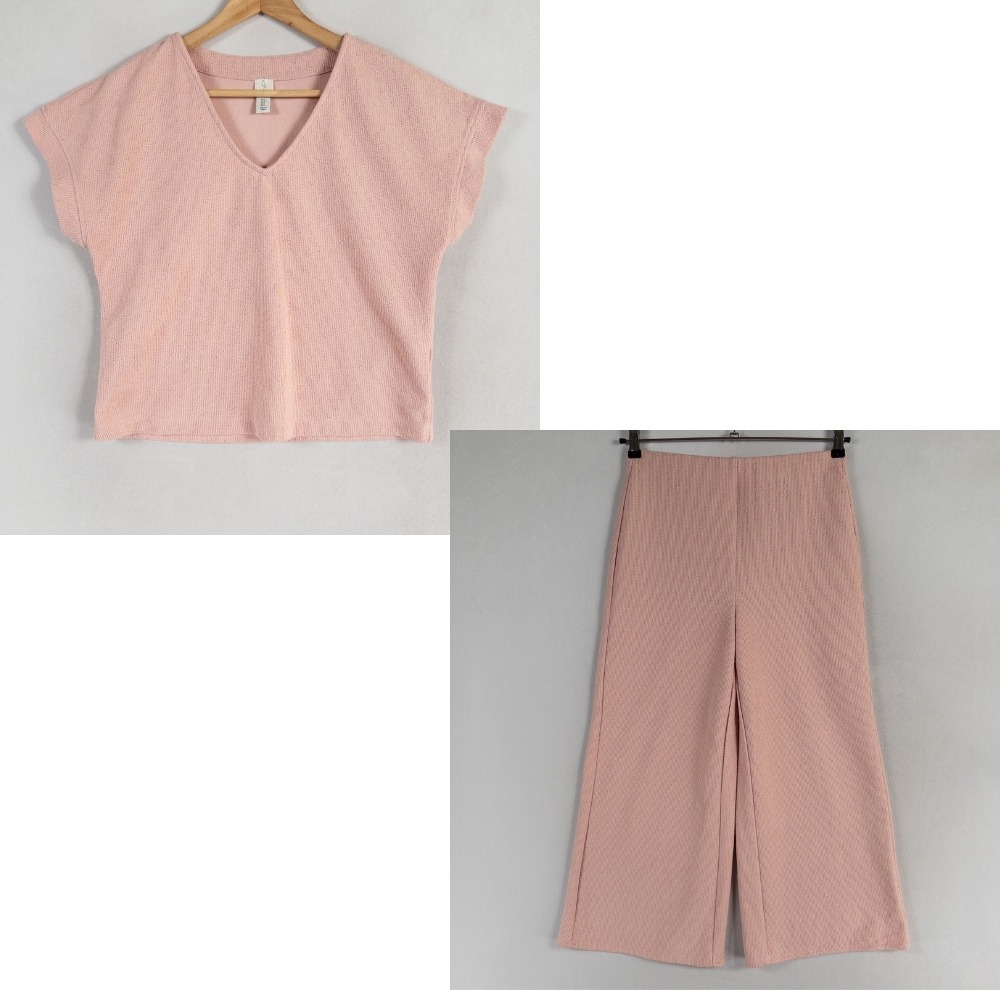 Joie Blush Pink Wide Leg Pants & Top Set